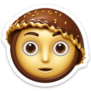 Une chocolatine qui rigole sticker