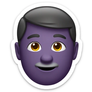Using normal ios eggplant emoji but with a smirking face sticker