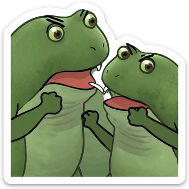 bufo punched another bufo sticker