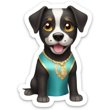 perro vestido de gala sticker