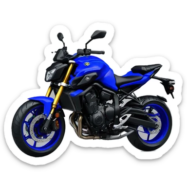 moto yamaha MT07 bleu sticker