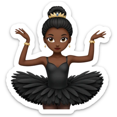 Black Swan ballerina sticker