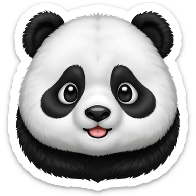cute panda drooling sticker