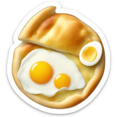 Khachapuri with 2 eggs sticker