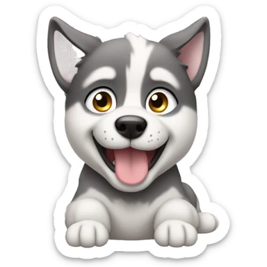 Husky puppy sticker