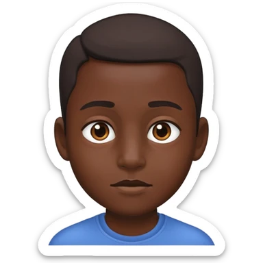dark-skinned boy portrait close-up sticker