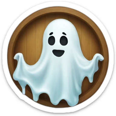Ghost eating sticker