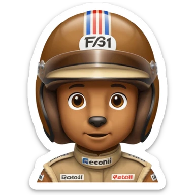 f1 driver  bear sticker