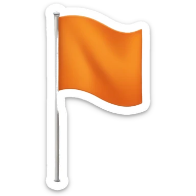 Orange flag with on symbol sticker