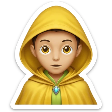alien with yellow cloak sticker