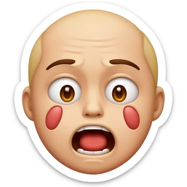 emoji choking it's throat with its own hands sticker