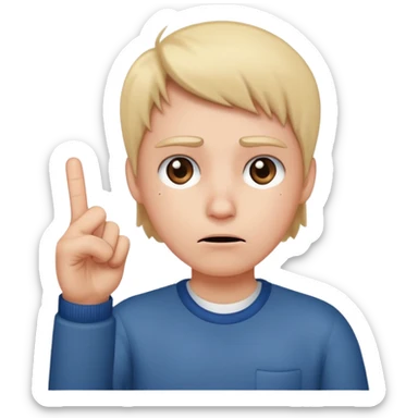 Confused face with the middle finger sticker