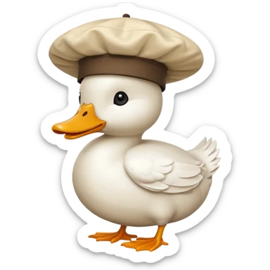 Un pato con sombrero de chef sticker