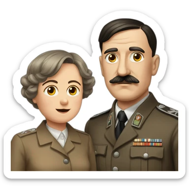Hitler et sa mère sticker