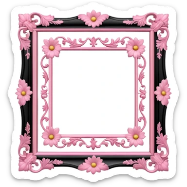 pink photo frame of a blossom sticker
