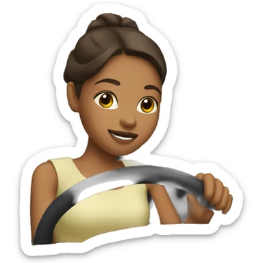 girl driving a prius sticker