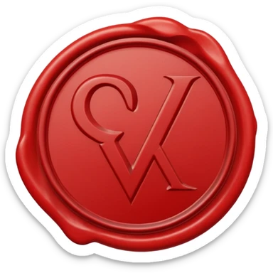 wax seal with a check mark sticker