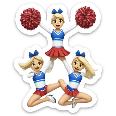 cheerleading stunt emoji sticker