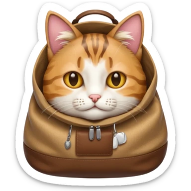 Cat in the bag sticker