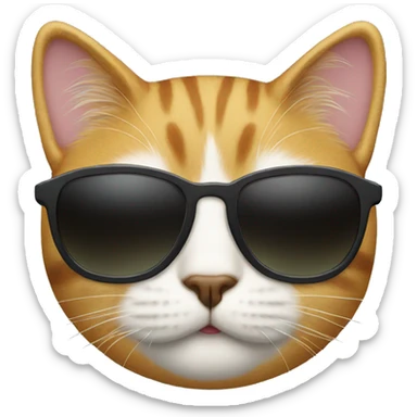 Cat with sunglasses sticker