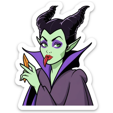 Blowing a kiss from maleficent sticker