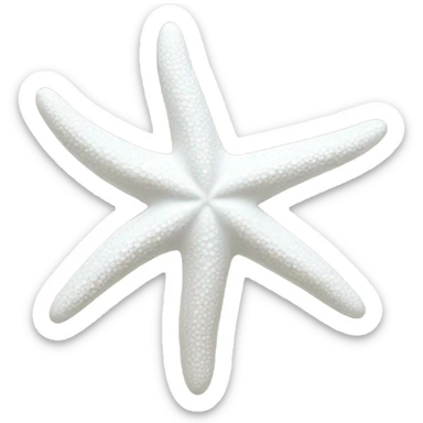 White starfish  sticker
