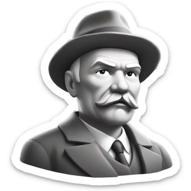 lenin with sickle and hammer sticker