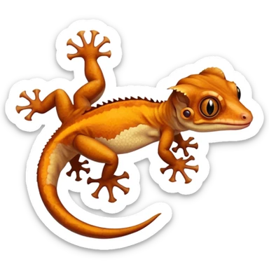 Crested Gecko with big eyes  sticker