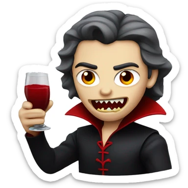 Vampire drinking blood  sticker
