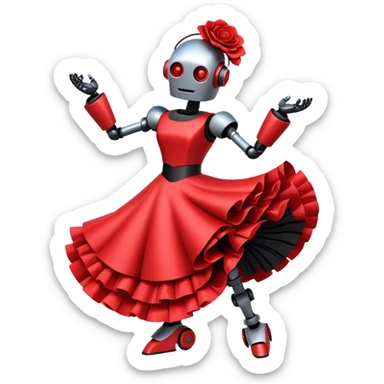 Robot flamenco sticker