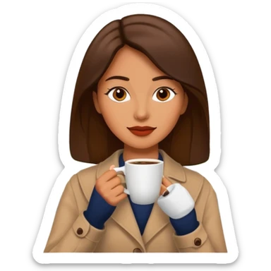 a woman in paris drinking coffee sticker