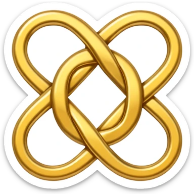 Symbol that represents the union of people sticker