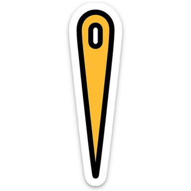 sewing needle with a hole sticker