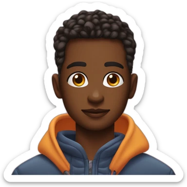 🧍🏾 qui boit du jus en admirant le coucher de soleil sticker