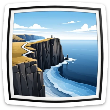 North Cape cliff in Norway with dramatic view of Arctic Ocean sticker