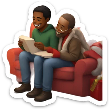 cozy christmas scene  sticker