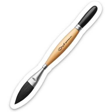 Calligraphy Brush – Long thin brush with ink on tip. sticker