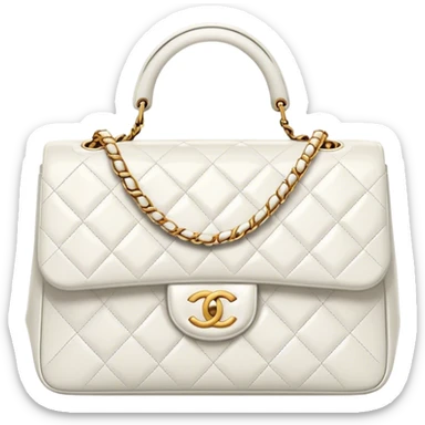 white chanel bag sticker