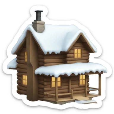 Winter Cabin  sticker