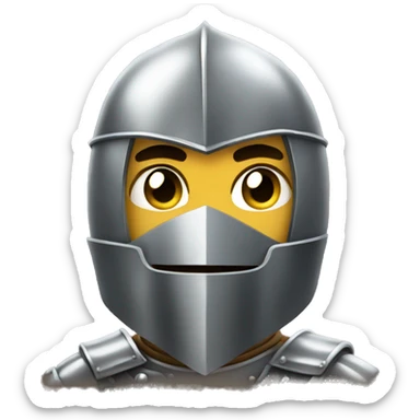 create an emoji of a knight making the shushing face sticker