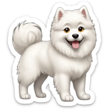 samoyed puppy full body sticker