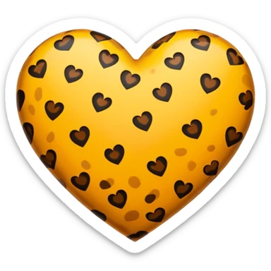 corazon animal print sticker