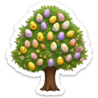 easter egg tree sticker