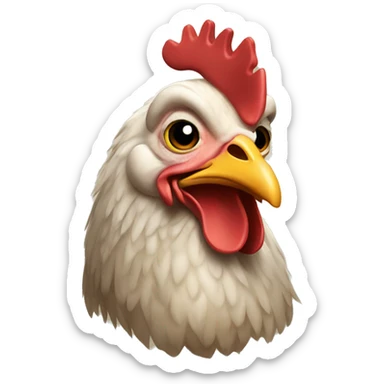 chicken head animal sticker