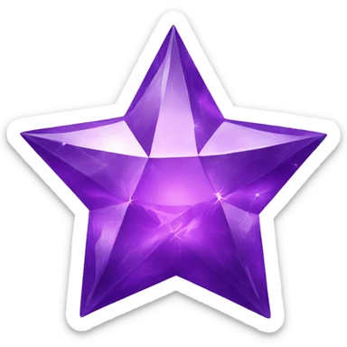 Purple Diamond star sticker
