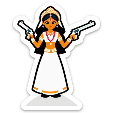 Indian brides with gun sticker