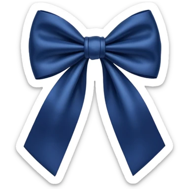 Navy blue bow sticker