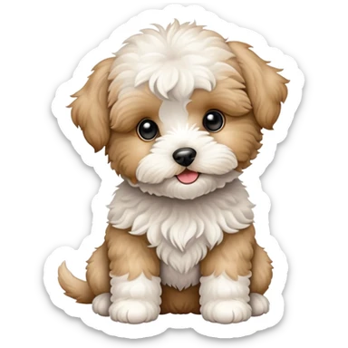 Maltipoo puppy sticker
