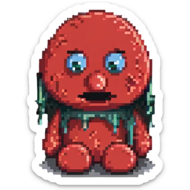 A sad Elmo character with tears sticker