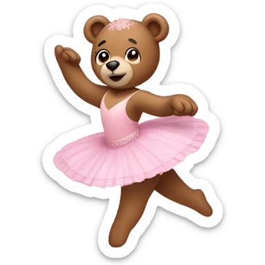 ballet bear sticker